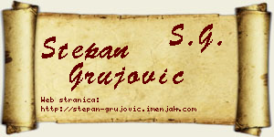 Stepan Grujović vizit kartica